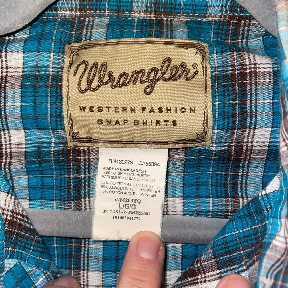 Wrangler snap button shirt • Mens L - Picture 5 of 5